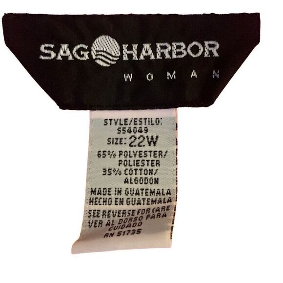 Pre Owned Women’s Sag Harbor Pink Floral Button Up Shirt Sz 22W - Picture 11 of 12